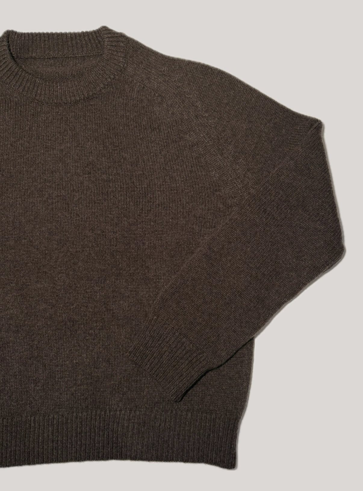 cashmere sweater brown lie flat