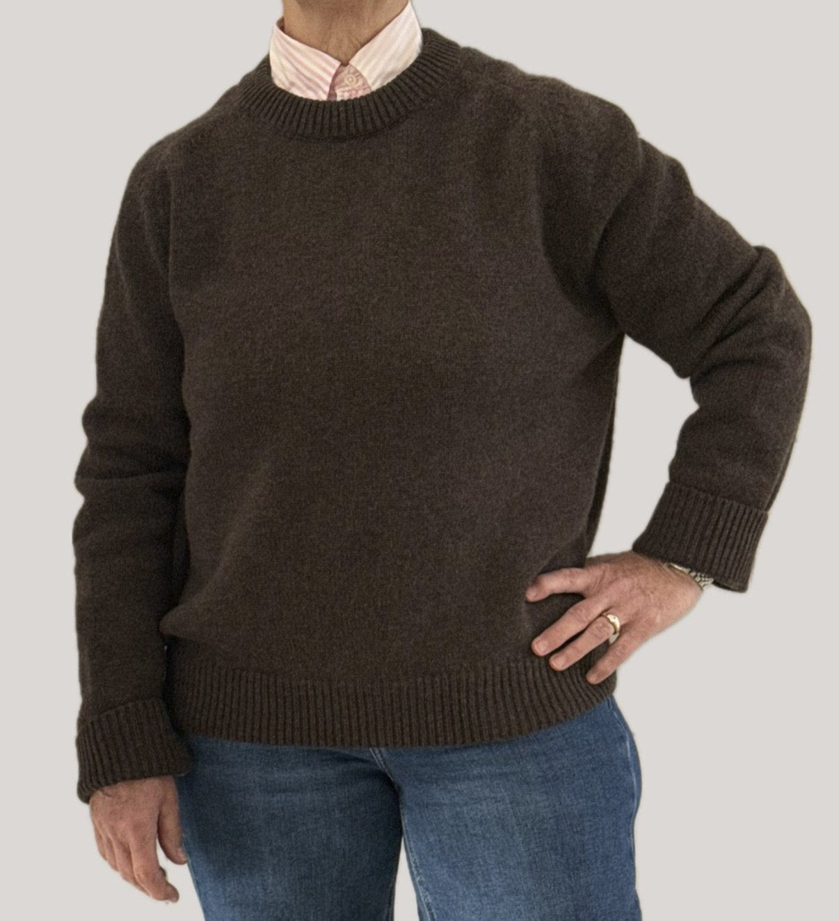 cashmere sweater brown fit